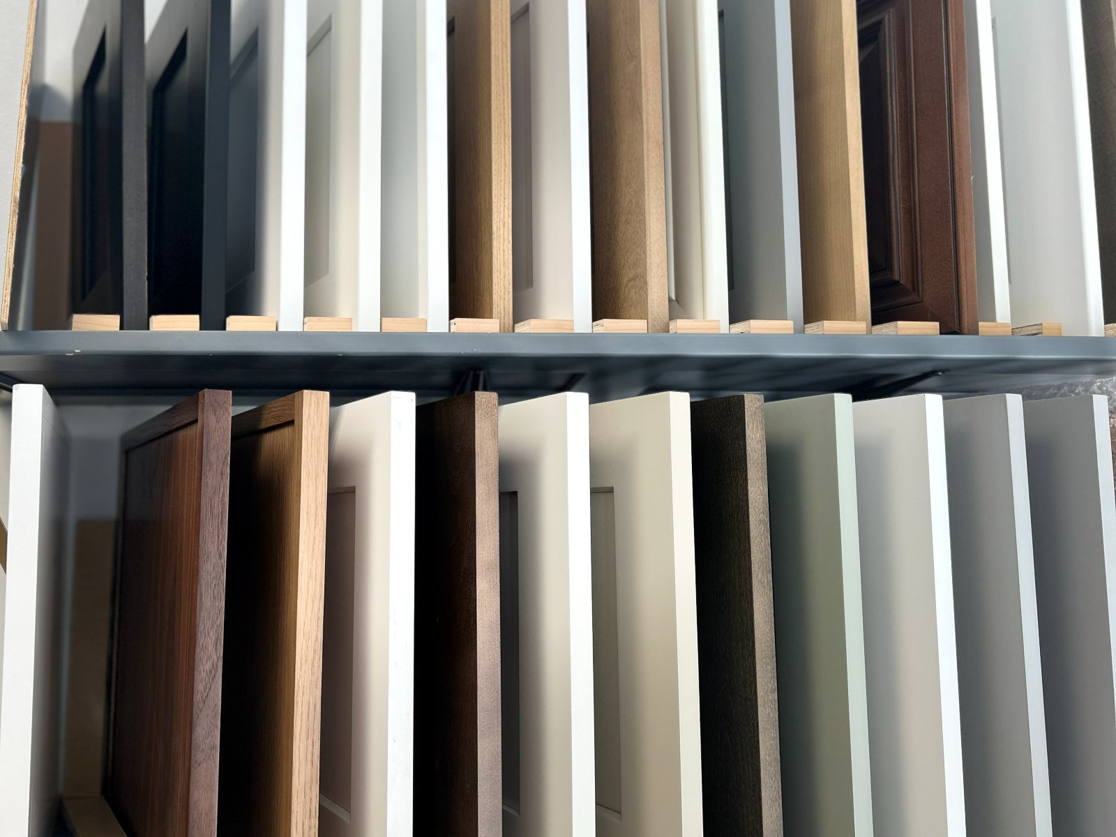 Cabinet door samples at Genis Pacific in Shallotte, NC